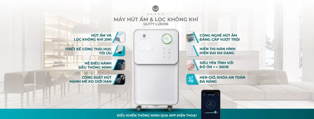 Máy hút ẩm & lọc không khí U-ULTTY LUK016 - Ảnh 3