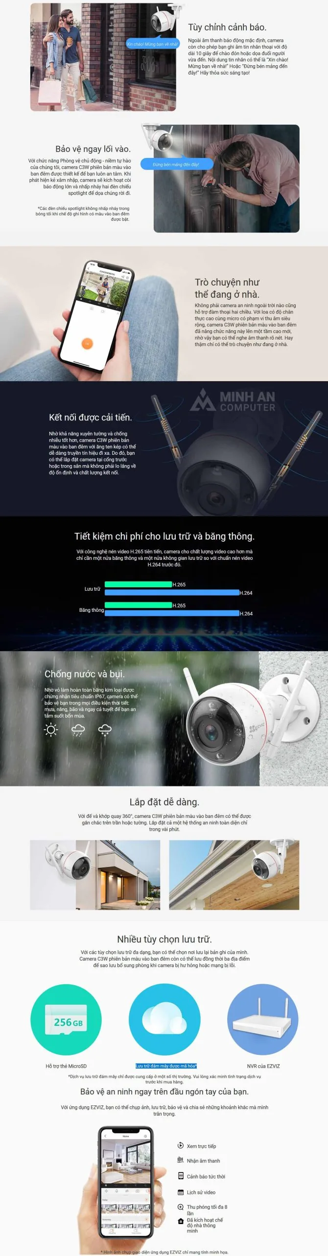 Camera Ezviz C3W Color Night Vision - Ảnh 3