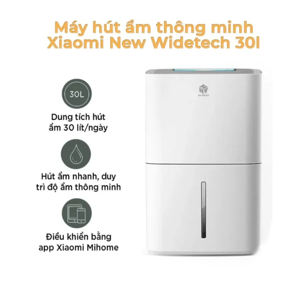 Máy hút ẩm không khí thông minh NEW WIDETECH 30L