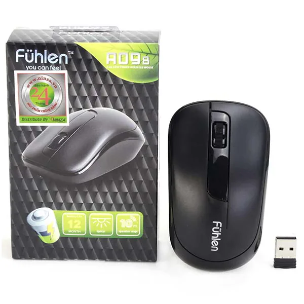 Chuột máy tính không dây Fuhlen A09B (Đen)