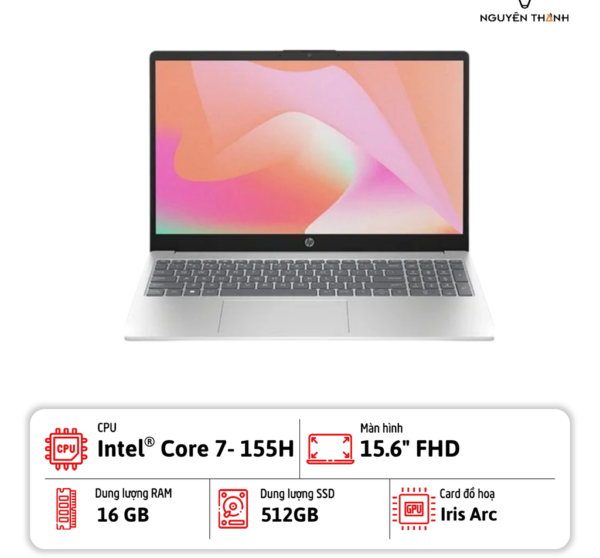 Laptop HP 15-fd1060TU Core Ultra 7-155H RAM 16GB SSD 512GB