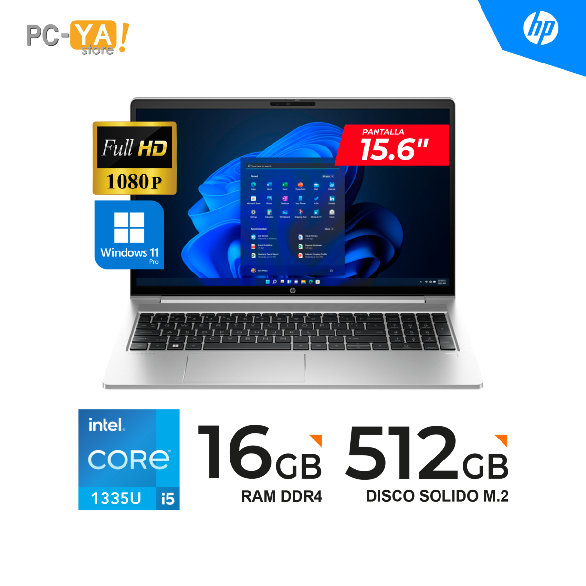 LAPTOP HP PROBOOK 450 G10 Intel Core™ i5-1335U 16GB 512GB SSD 15.6″ FHD ...