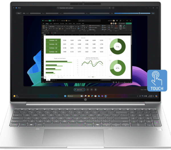 HP ProBook 4 G1i 14 inch Laptop AI PC, Silver - 14-inch (BP9F2PT ...