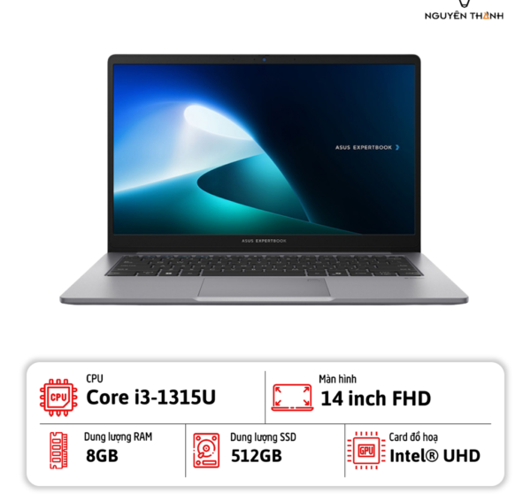 Laptop ASUS ExpertBook P1403CVA i3 Gen 13 8GB 512GB Giá Tốt Ninh Bình