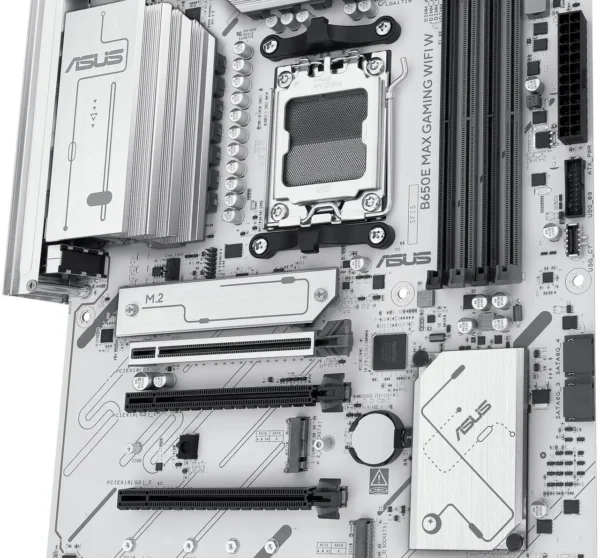 ASUS B650E MAX GAMING WIFI W - AMD B650 AM5 ATX Motherboard, White PCB ...