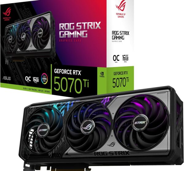 Amazon.com: ASUS 華碩 ROG Strix GeForce RTX 5070 Ti OC 版 16GB GDDR7 遊戲顯示卡 ...