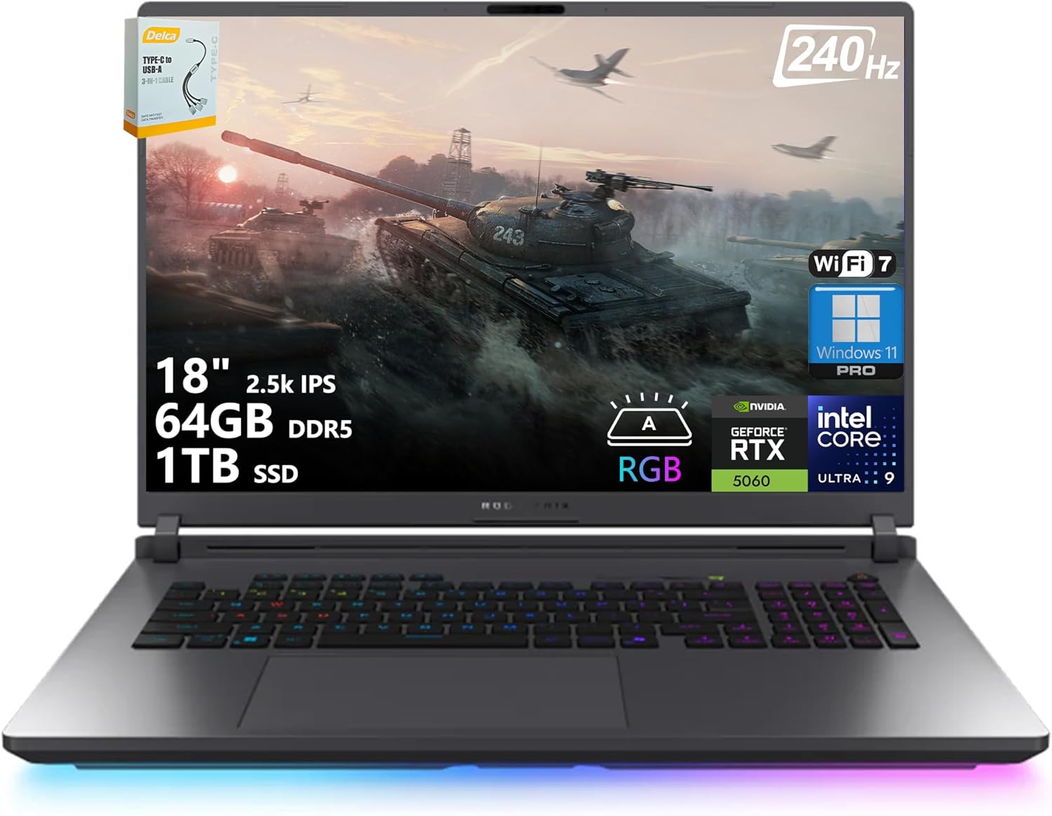 Amazon.com: ASUS ROG Strix G18 G815 Gaming AI Laptop | 18" 2.5k IPS ...