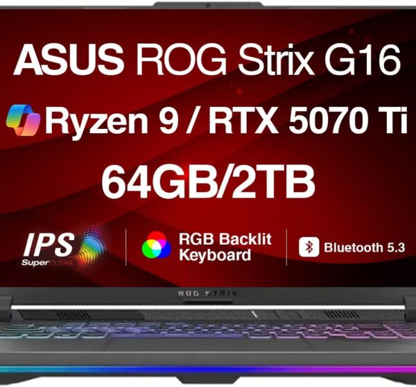 Amazon.com: ASUS ROG Strix G16 G614 AI Gaming Laptop 16.0" 165Hz IPS ...