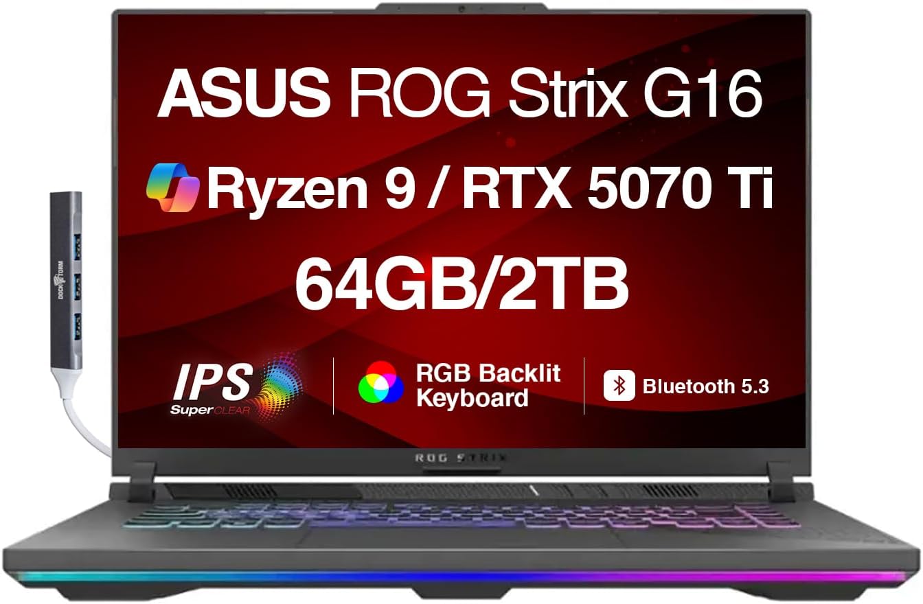Amazon.com: ASUS ROG Strix G16 G614 AI Gaming Laptop 16.0" 165Hz IPS ...