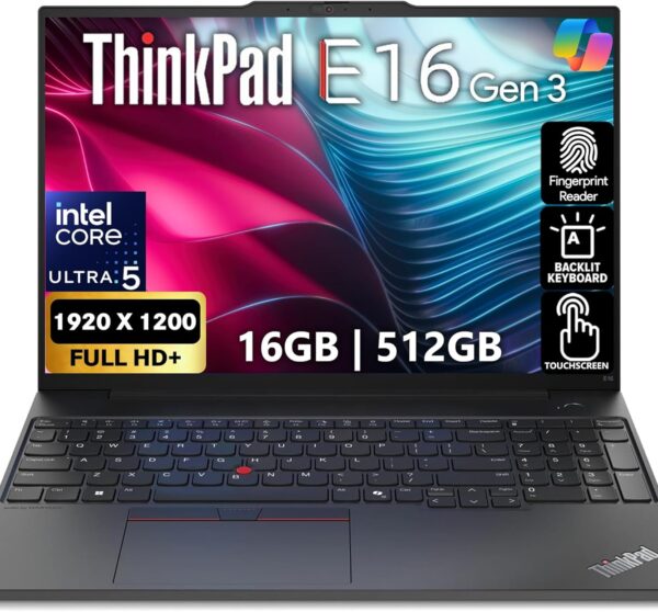 Amazon.com: Lenovo ThinkPad E16 Gen 3, 16" FHD+ Touch Display, Intel ...