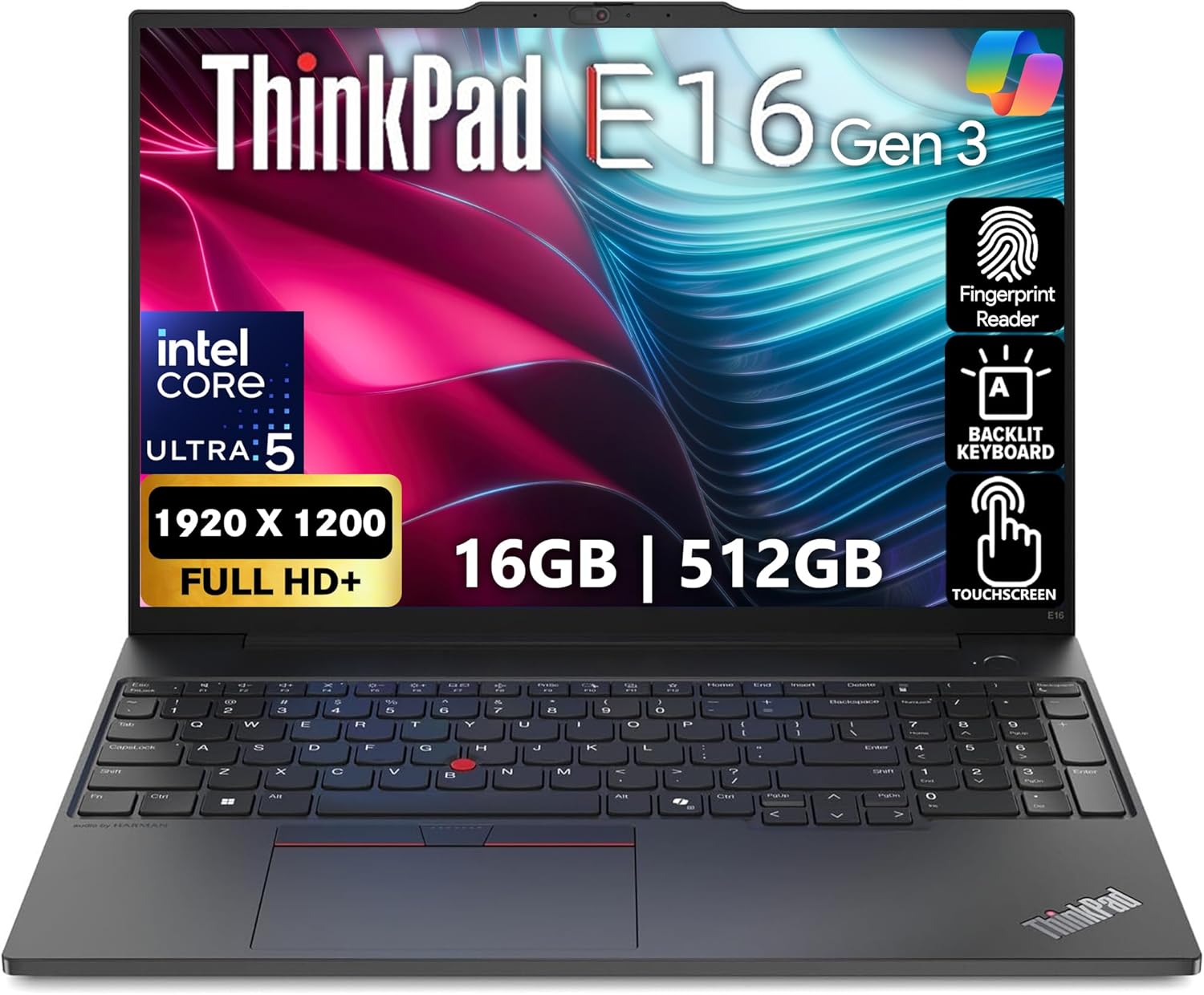 Amazon.com: Lenovo ThinkPad E16 Gen 3, 16" FHD+ Touch Display, Intel ...