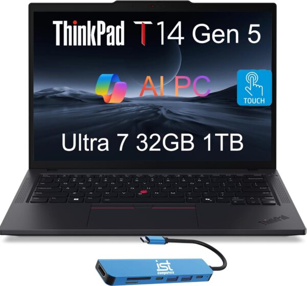 Amazon.com: Lenovo ThinkPad T14 Gen 5 2024 Laptop, 8-Core AMD Ryzen 7 ...