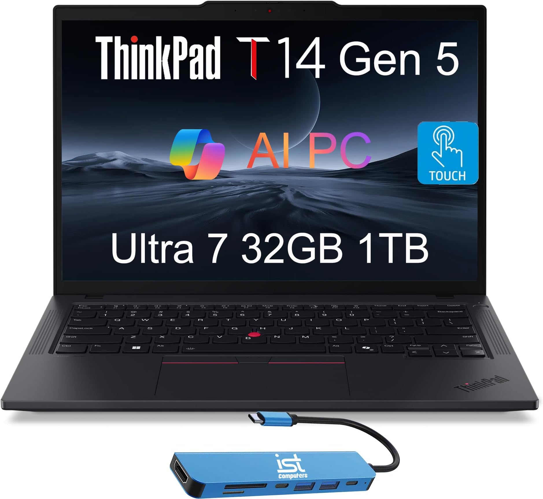 Amazon.com: Lenovo ThinkPad T14 Gen 5 2024 Laptop, 8-Core AMD Ryzen 7 ...