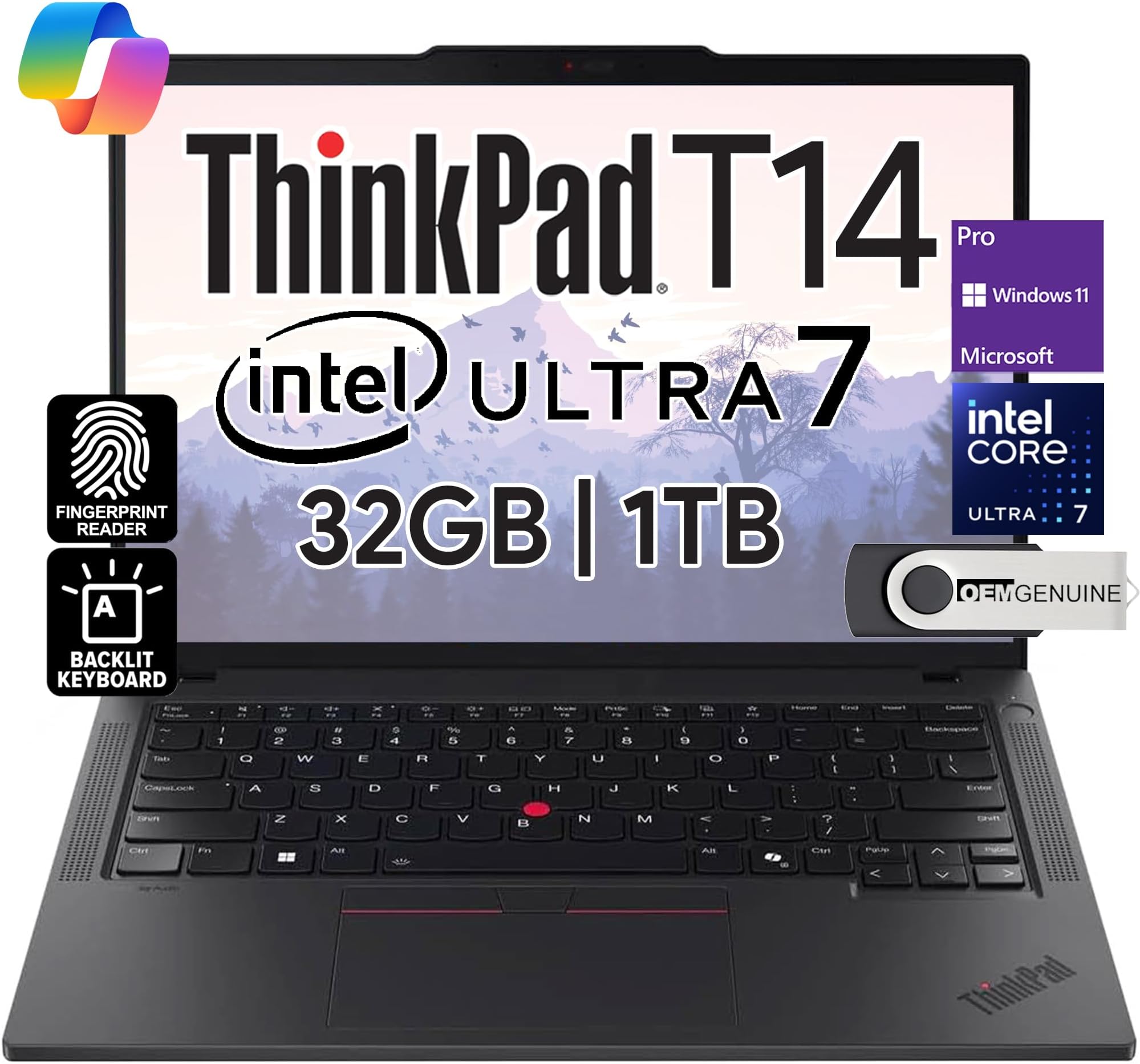 Amazon.com: Lenovo ThinkPad T14s Gen 6 21M1001YUS 14" Copilot+ PC ...