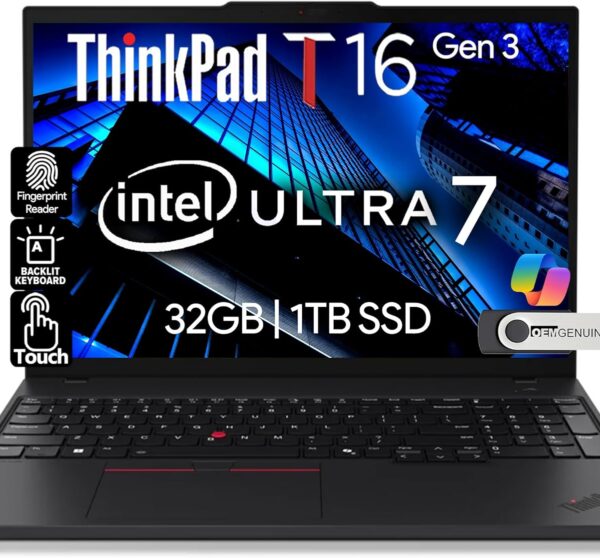 Amazon.com: Lenovo ThinkPad T16 Gen 3 Touchscreen Laptop 16" FHD+ ...