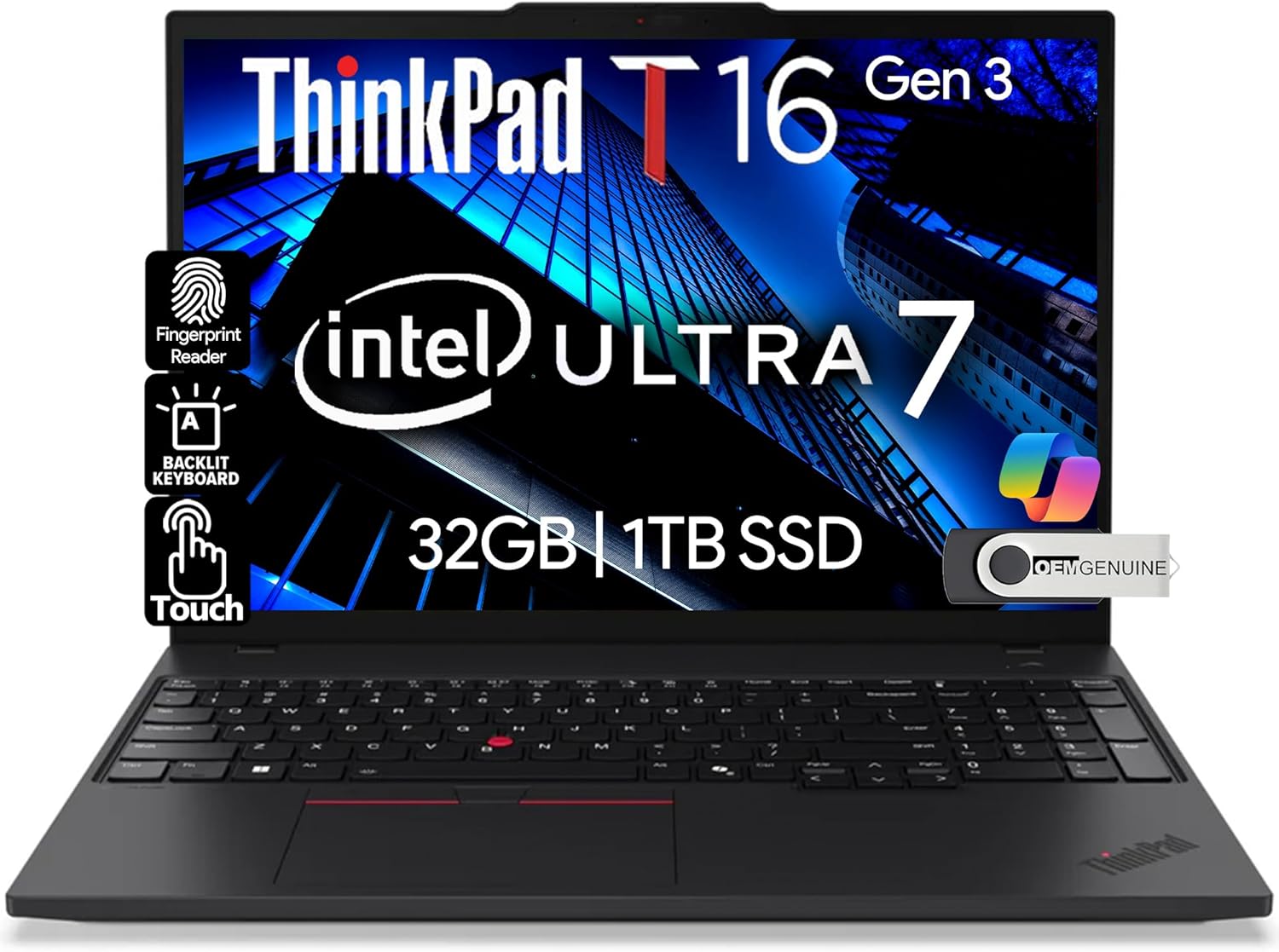 Amazon.com: Lenovo ThinkPad T16 Gen 3 Touchscreen Laptop 16" FHD+ ...