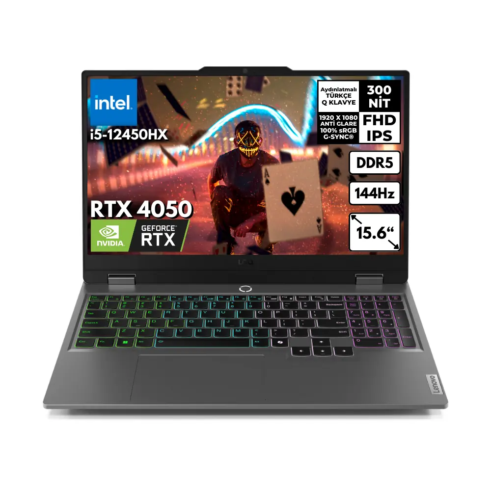 Lenovo LOQ i5-12450HX 40-GBDDR5 2 TBSSD RTX4050 (6GB) 105W 15.6" FHD ...