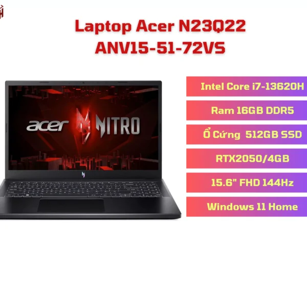 Laptop Acer N23Q22 ANV15-51-72VS i7-13620H | 16GB | 512GB SSD | RTX2050 ...