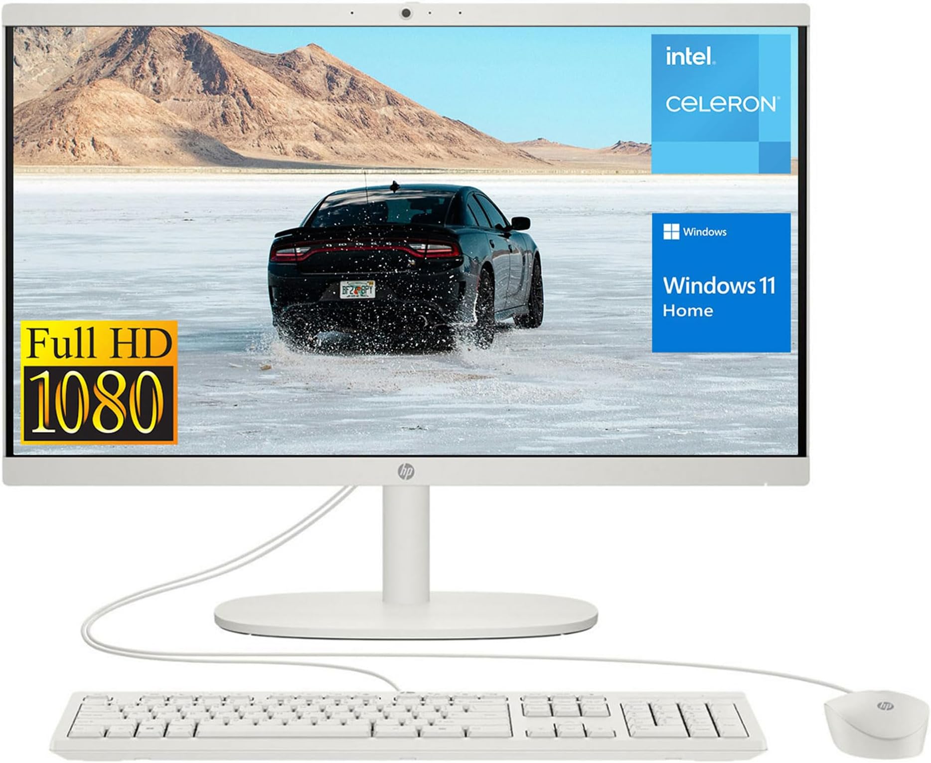 Amazon.com: HP All-in-One Desktop| 22" Full HD Display| Intel Dual-core ...
