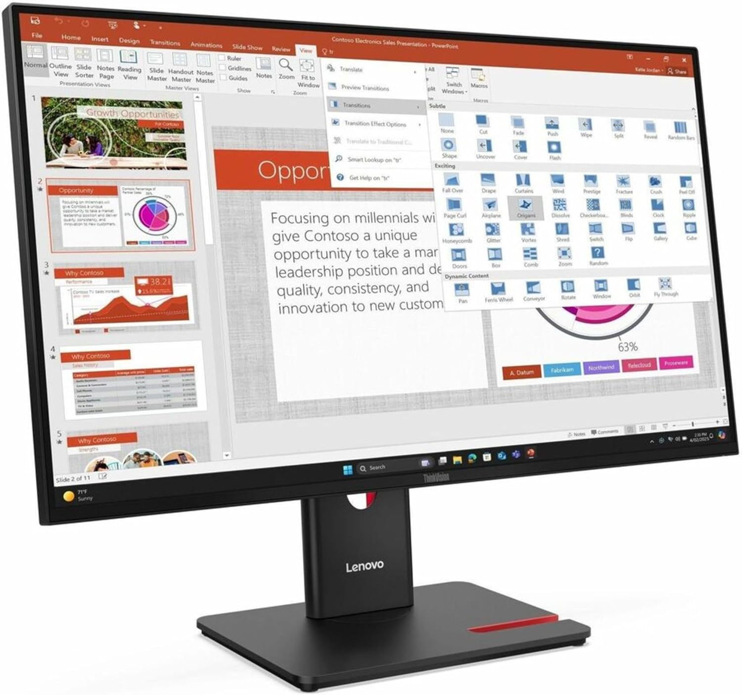 Amazon.com: Lenovo ThinkVision T27-40 27" Class Full HD LED Monitor ...