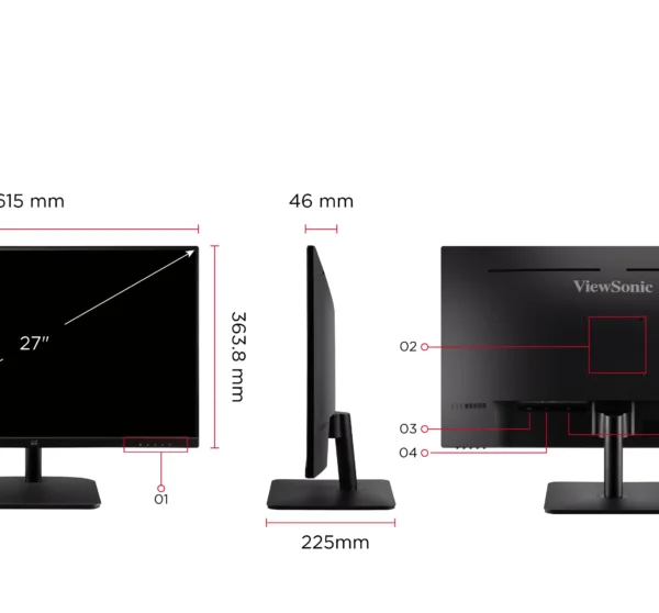 ViewSonic VA2732-H-2 27" Full HD 100Hz IPS Monitor with Fast 1ms ...