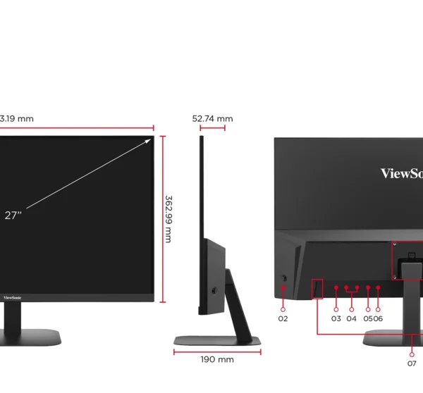 VA2708-2K-MHD 27 吋 2K QHD 顯示器(內建揚聲器) - ViewSonic 台灣